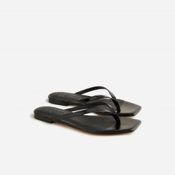 New Capri thong sandals in metallic leather