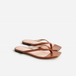 New Capri thong sandals in metallic leather