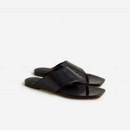 New Capri wide thong sandals in leather