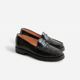 Winona lug-sole penny loafers in suede
