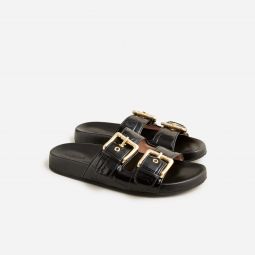 Marlow sandals in croc-embossed leather