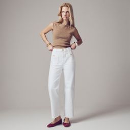 Sailor slim wide-leg jean in white