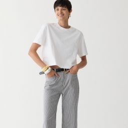 Slim wide-leg jean in stripe