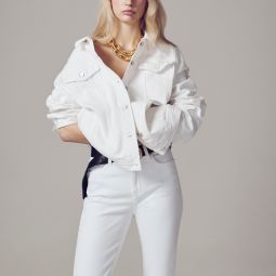 New classic denim jacket in white