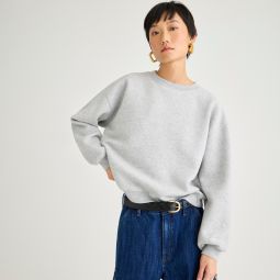 Heritage fleece cropped crewneck sweatshirt in stripe