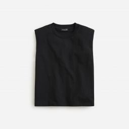 Structured muscle T-shirt in mariner cotton