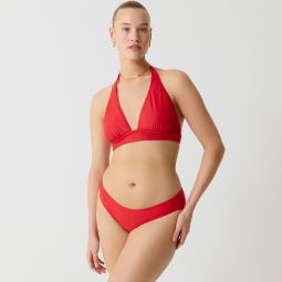 DD halter tie-back bikini top with mesh