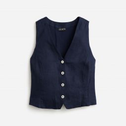 Slim-fit linen vest