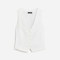 Slim-fit linen vest