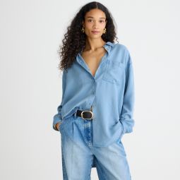 Etienne oversized shirt in chambray twill