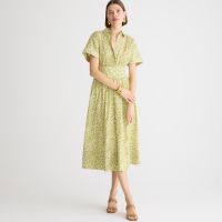 Fitted-waist shirtdress in Libertyu0026reg; Elizas Yellow fabric