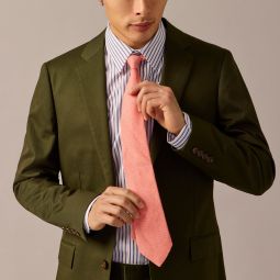 Linen-silk blend tie