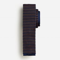 Italian silk knit tie in stripe