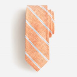Italian linen tie in stripe