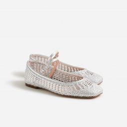 Quinn woven ballet flats in leather