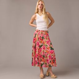 Gwyneth pleated skirt in dot chiffon
