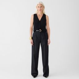 Wide-leg essential pant in city twill