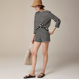 Pull-on short in stripe mariner cotton