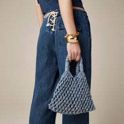 Cadiz hand-knotted rope tote in multicolor