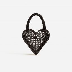 Small heart straw bag
