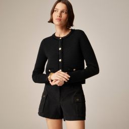 Emilie sweater lady jacket in textured cotton