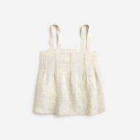 Bow-back linen top