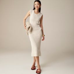 Crochet open-back midi dress