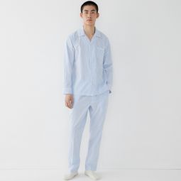Pajama set in cotton poplin stripe