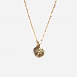 Odette New York Hex monogram necklace