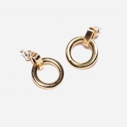 Odette New York Beau hoop earrings in brass