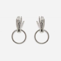 Lady Grey hand hoop earrings