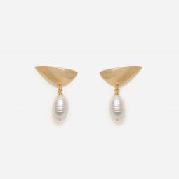 Lady Grey pearl lobe earrings