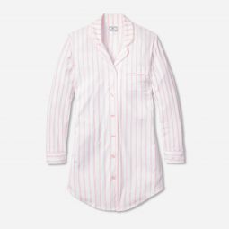 Petite Plumeu0026trade; womenu0026apos;s luxe Pima cotton nightshirt in stripe