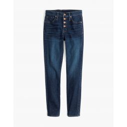 Tall 9 Mid-Rise Skinny Jeans in Hayes Wash: Button-Front Edition