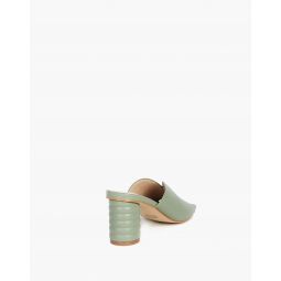 Intentionally Blank Leather Kamika Mules in Sage
