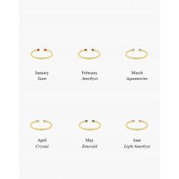 Katie Dean Jewelry 18k Gold-Plated Birthstone Ring