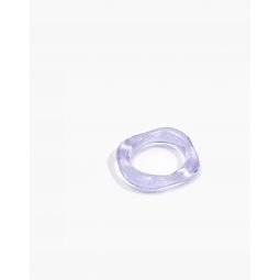 Jane DArensbourg Lilac Organic Band Glass Ring
