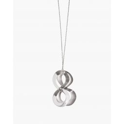 Jane DArensbourg Clear Mobius Pendant Necklace