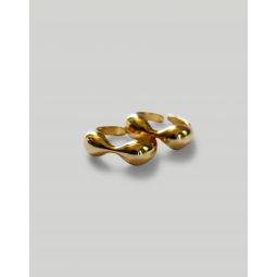 Abcrete & Co. Chunky Bean Adjustable Ring - Gold