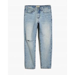 Relaxed Taper Jeans in Leeland Wash: Ripped Edition