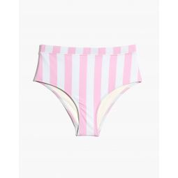 Solid & Striped Lilo High-Waist Bottom in Cotton Candy Stripe