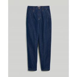 Baggy Straight Jeans in Woodham Wash: Pleated Edition