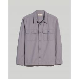 Cotton-Linen Boxy Shirt-Jacket