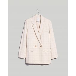The Plus Caldwell Double-Breasted Blazer in Ghent Plaid