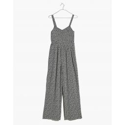 Lucie Wide-Leg Jumpsuit in Micro Daisy