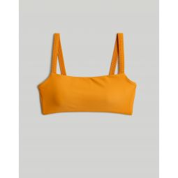 Scrunchy-Strap Square-Neck Bikini Top