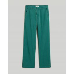 Garment-Dyed Low-Slung Straight Chino Pants