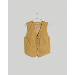 Button-Front Vest in (Re)generative Chino