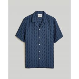 Boxy Short-Sleeve Shirt in Jacquard