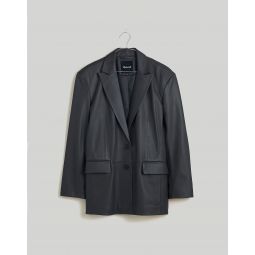 The Bedford Oversized Blazer in Leather